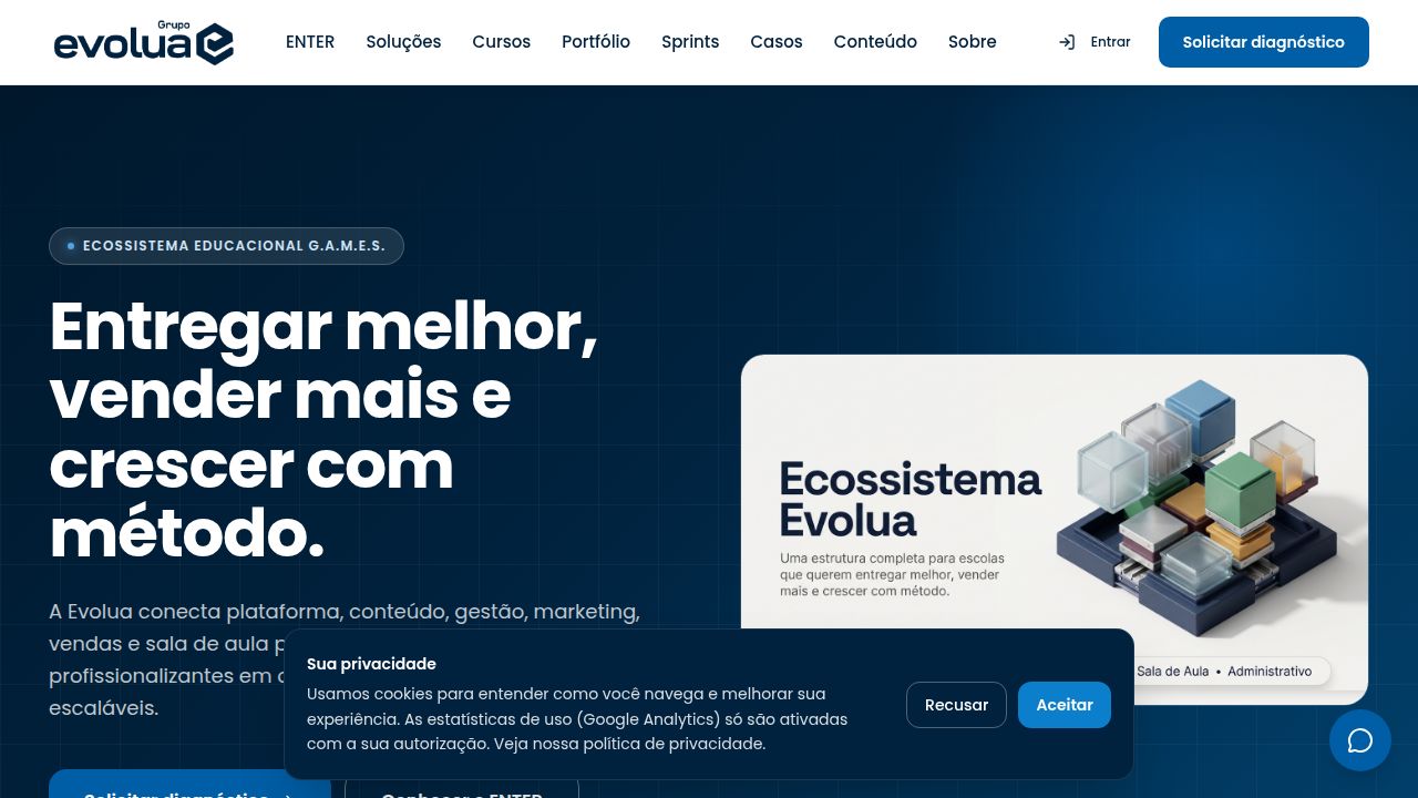 Evolua Educação | Ecossistema para Escolas Profissionalizantes